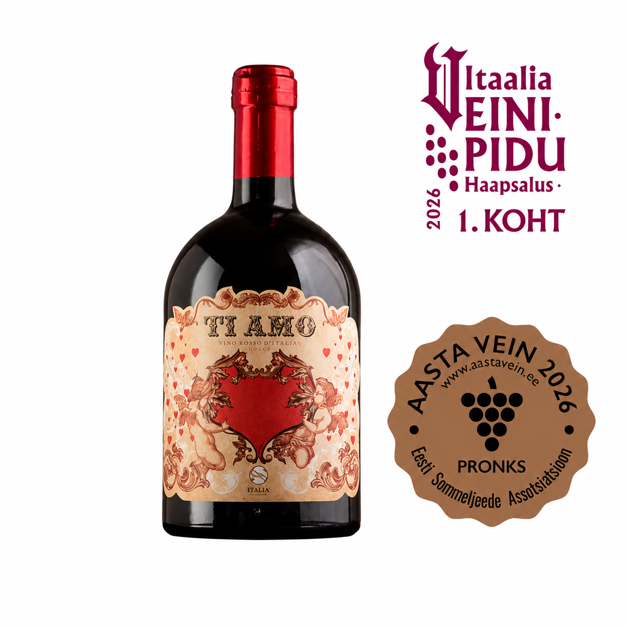 TiAmo ESA pronks ja itaavlia veinipidi 1.koht Savian Ti Amo Vino Rosso - Image 1